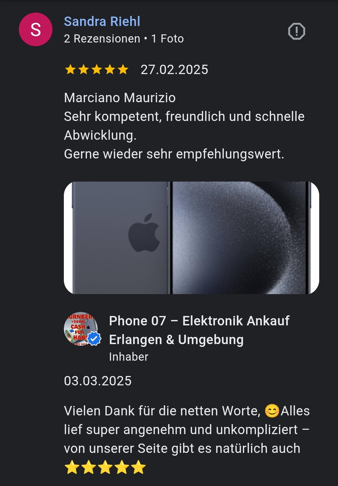Google Bewertung Phone 07 Nr.2